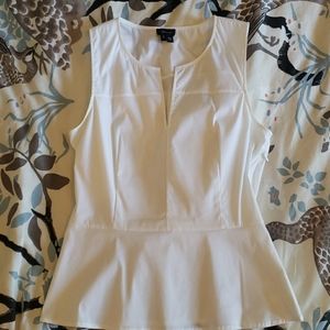 Theory Cotton peplum blouse